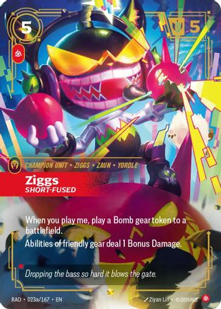 Ziggs, Short-Fused (Alternate Art) (023a) Foil - Radiance
