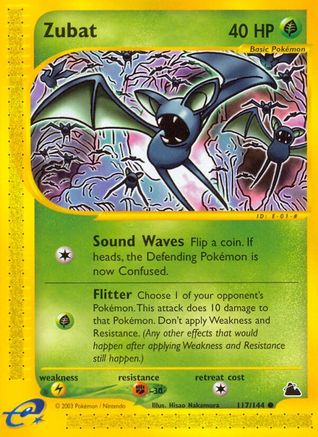 Zubat (117) Reverse Holofoil - Skyridge