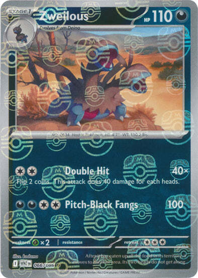 Zweilous (Master Ball Pattern) (66) Reverse Holofoil - White Flare