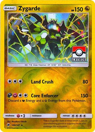 Zygarde (Pokemon League) (100) Reverse Holofoil - Burning Shadows