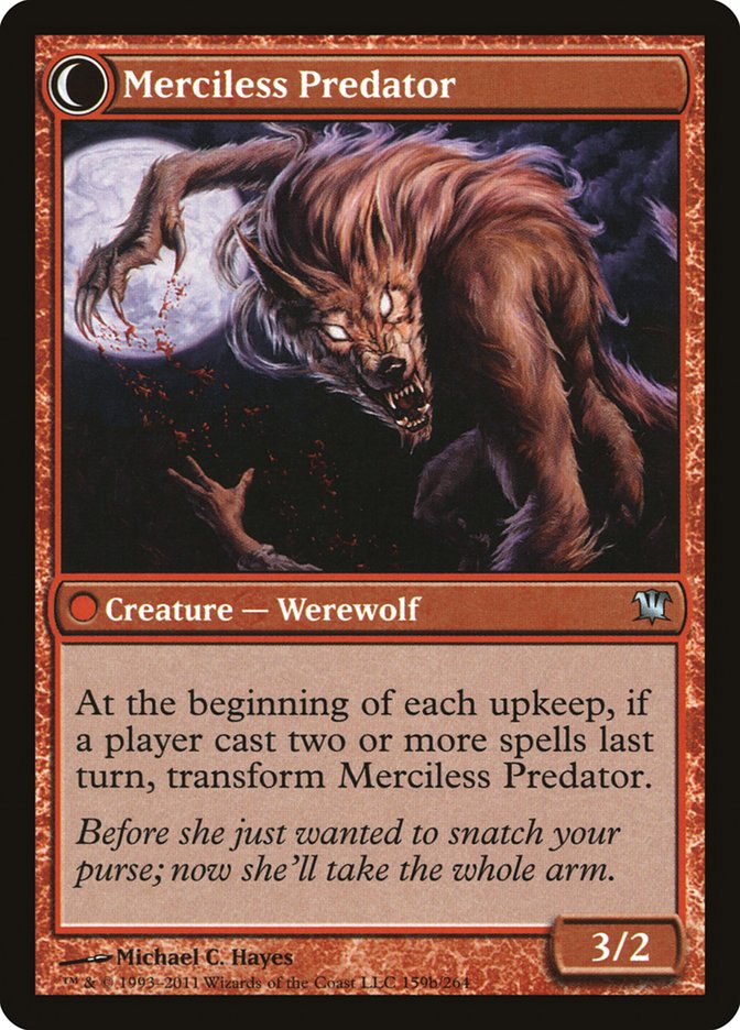 Reckless Waif // Merciless Predator (159) - Innistrad