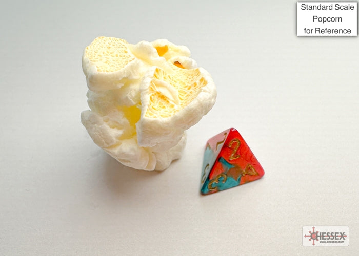 Chessex Gemini Red-Teal/Gold Mini-hedral Dice Set | Silver Goblin