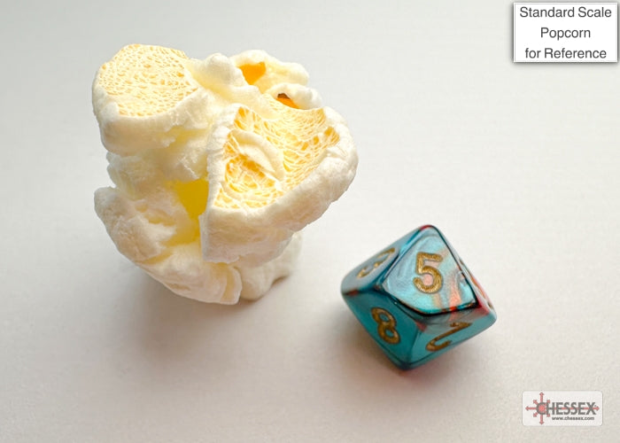 Chessex Gemini Red-Teal/Gold Mini-hedral Dice Set | Silver Goblin