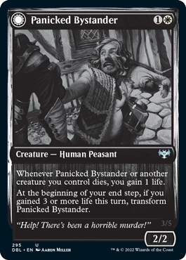 Panicked Bystander (295) Foil - Innistrad: Double Feature