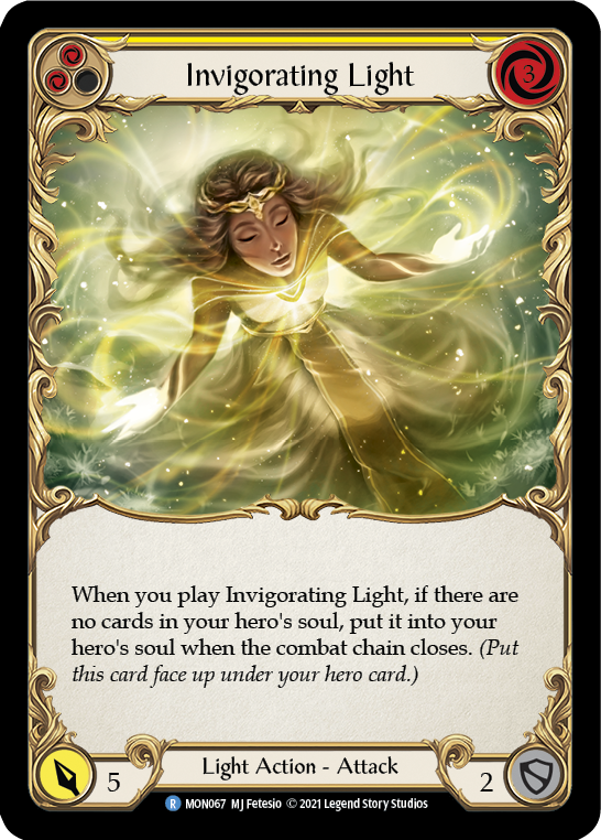 Invigorating Light (Yellow) [MON067-RF] (Monarch)  1st Edition Rainbow Foil | Silver Goblin