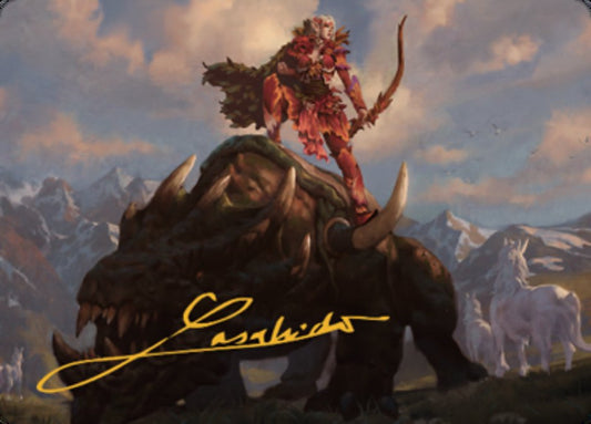 Meria's Outrider Art Card (Gold-Stamped Signature) [Dominaria United Art Series]