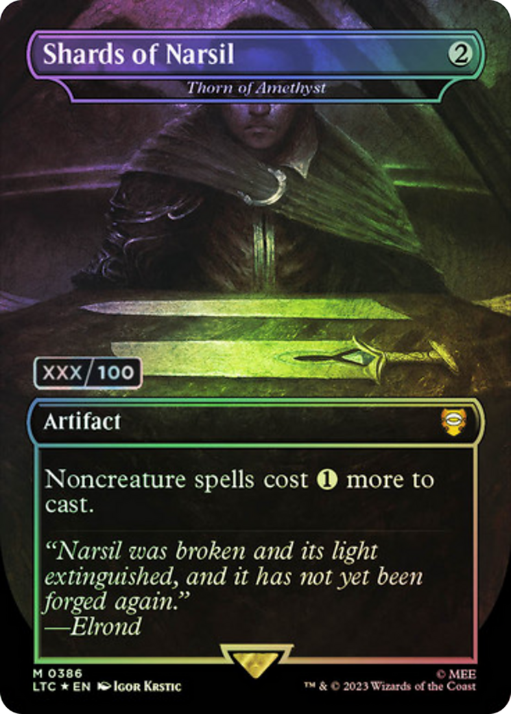 Shards of Narsil – Thorn of Amethyst (Serial Numbered) (386) Foil - Tales of Middle-earth Commander