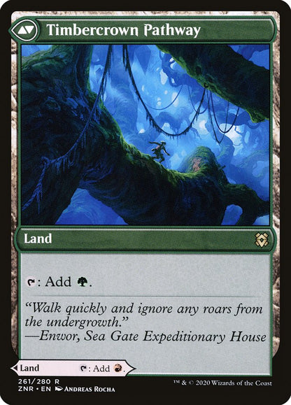 Cragcrown Pathway // Timbercrown Pathway (261) Foil - Zendikar Rising