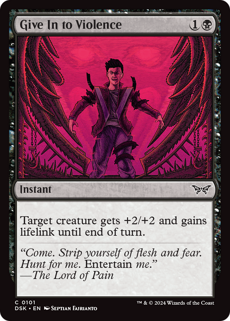 Give In to Violence [Duskmourn: House of Horror] Foil