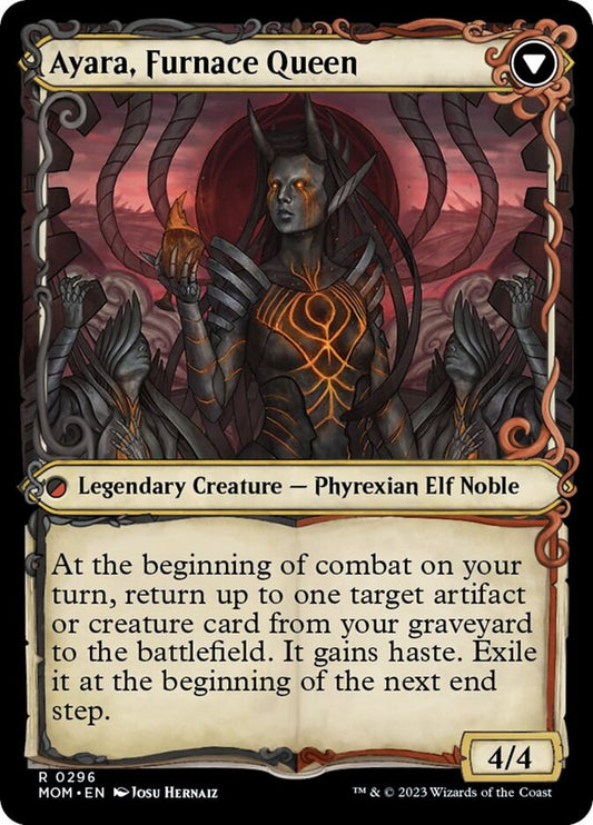 Ayara, Widow of the Realm // Ayara, Furnace Queen (Showcase) (296) - March of the Machine