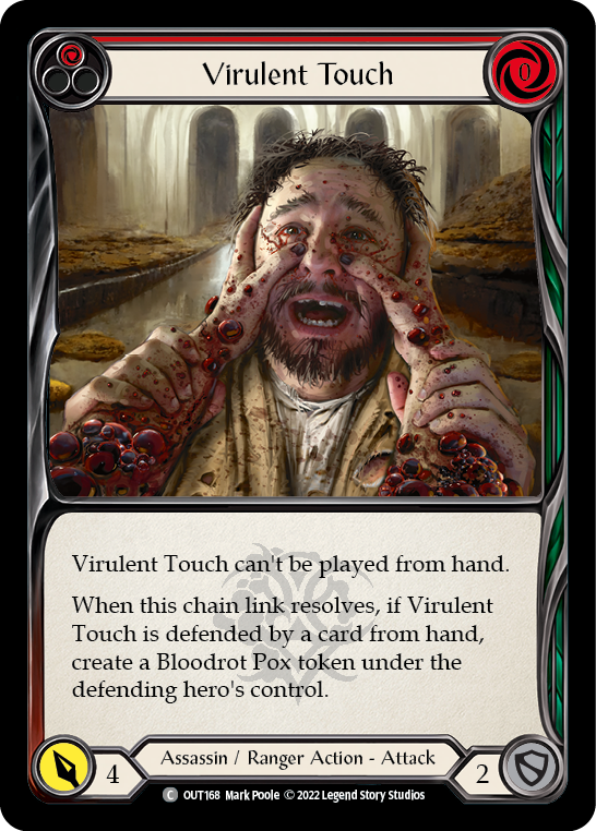 Virulent Touch (Red) [OUT168] (Outsiders)  Rainbow Foil | Silver Goblin