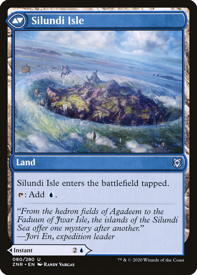 Silundi Vision // Silundi Isle (080) Foil - Zendikar Rising