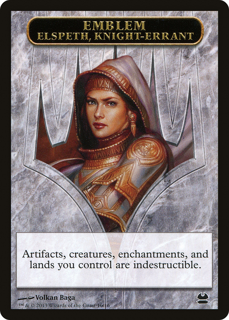 Elspeth, Knight-Errant Emblem [Modern Masters Tokens] | Silver Goblin