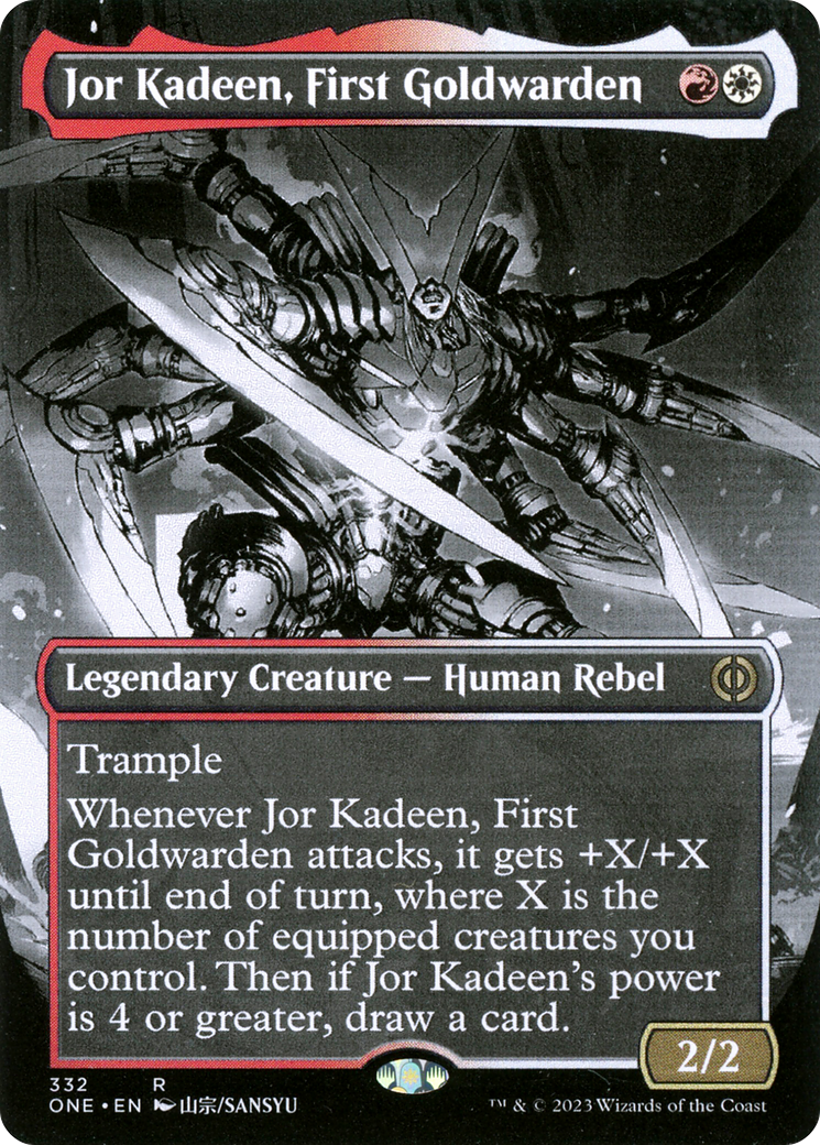 Jor Kadeen, First Goldwarden (Borderless Manga) [Phyrexia: All Will Be One] | Silver Goblin