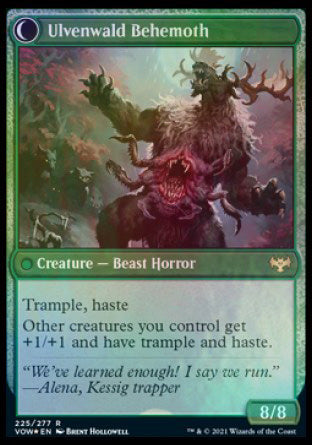 Ulvenwald Oddity // Ulvenwald Behemoth [Innistrad: Crimson Vow Prerelease Promos] | Silver Goblin