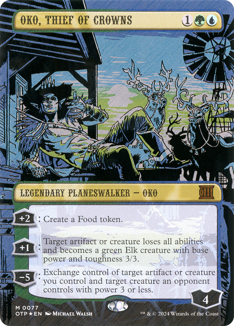 Oko, Thief of Crowns (Textured Foil) (077) Foil - Breaking News