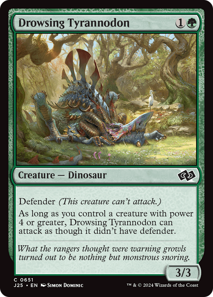 Drowsing Tyrannodon [Foundations Jumpstart] | Silver Goblin