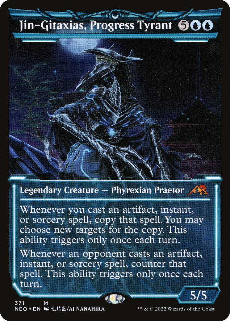 Jin-Gitaxias, Progress Tyrant (Showcase Soft Glow) [Kamigawa: Neon Dynasty] Foil