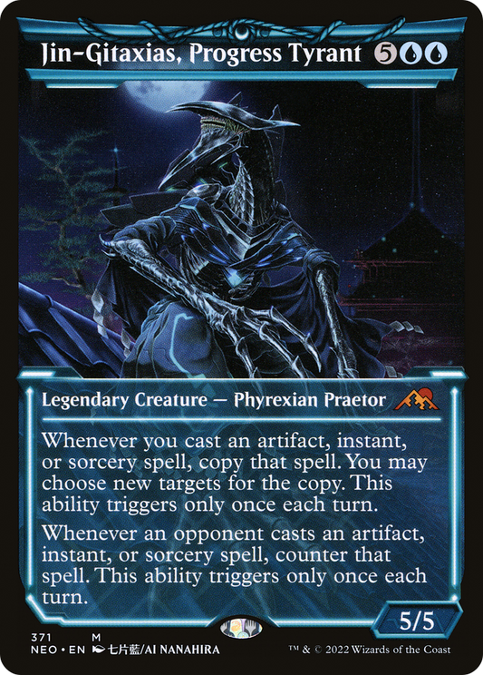Jin-Gitaxias, Progress Tyrant (Showcase Soft Glow) [Kamigawa: Neon Dynasty] Foil
