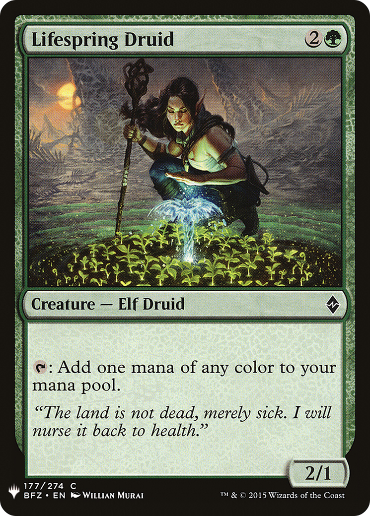 Lifespring Druid (BFZ-177) - The List