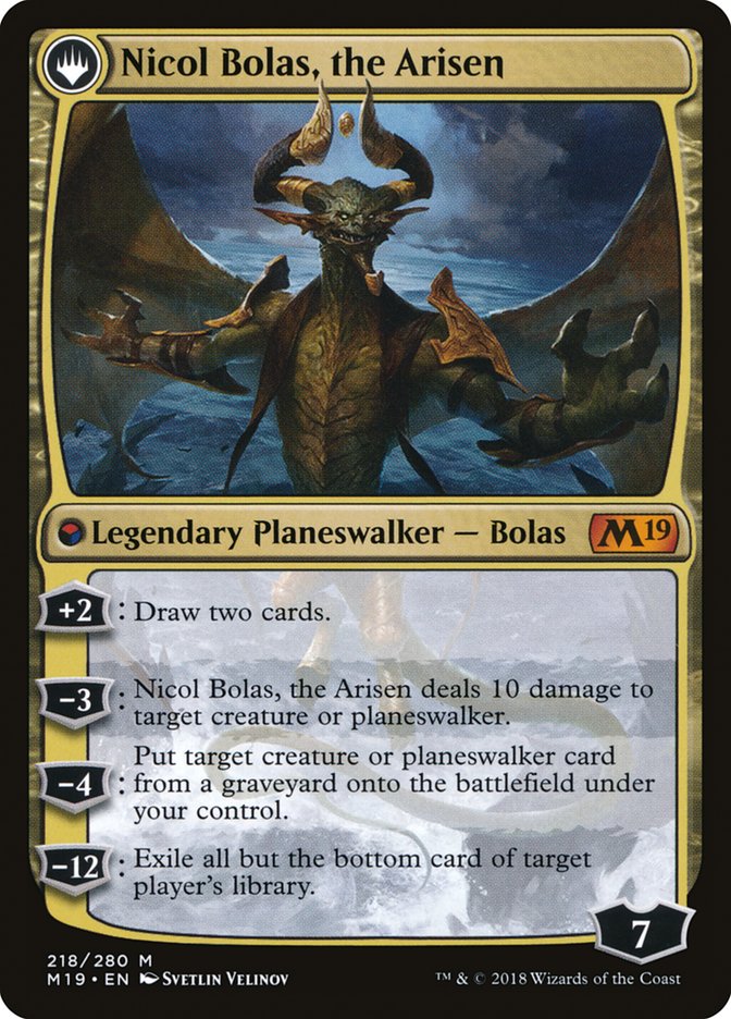 Nicol Bolas, the Ravager (218) Foil - Core Set 2019