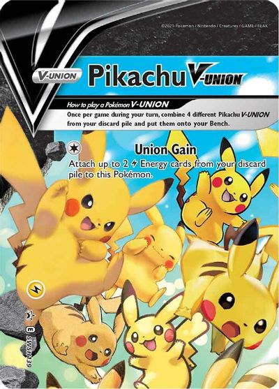 Pikachu V-UNION (SWSH139) (Celebrations) [Sword & Shield: Black Star Promos] | Silver Goblin