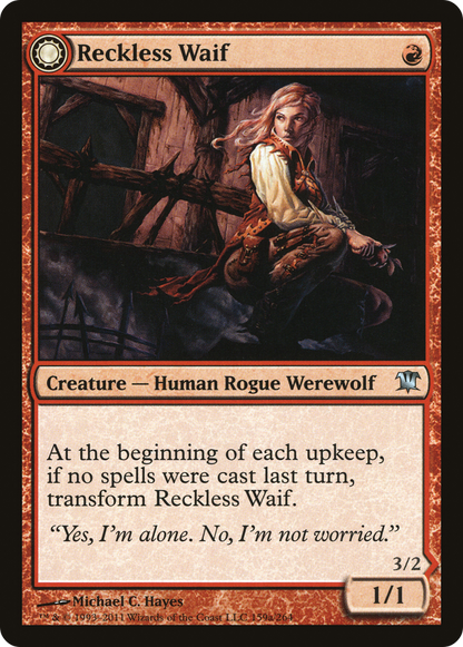 Reckless Waif // Merciless Predator (159) Foil - Innistrad