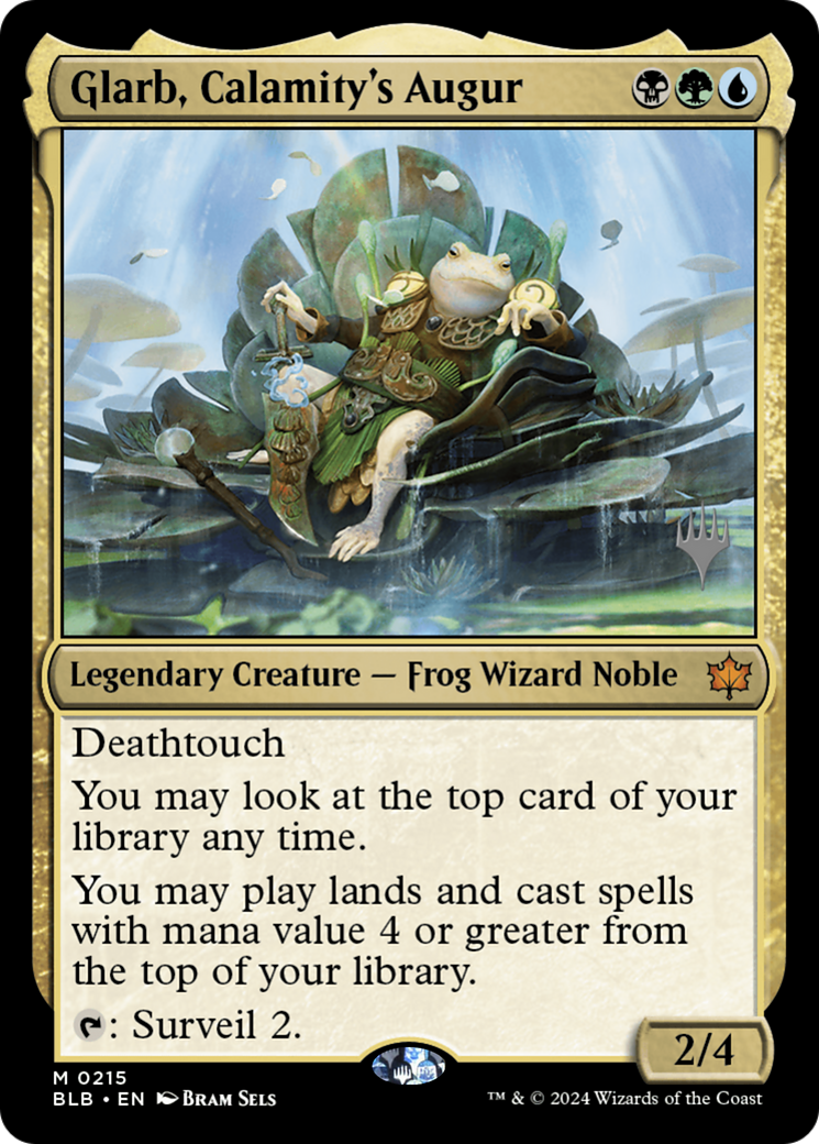 Glarb, Calamity's Augur (Promo Pack) [Bloomburrow Promos] Foil