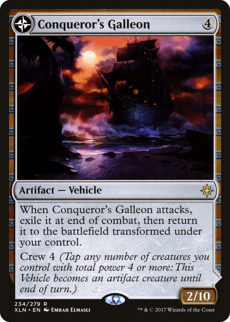 Conqueror's Galleon // Conqueror's Foothold (234) Foil - Ixalan