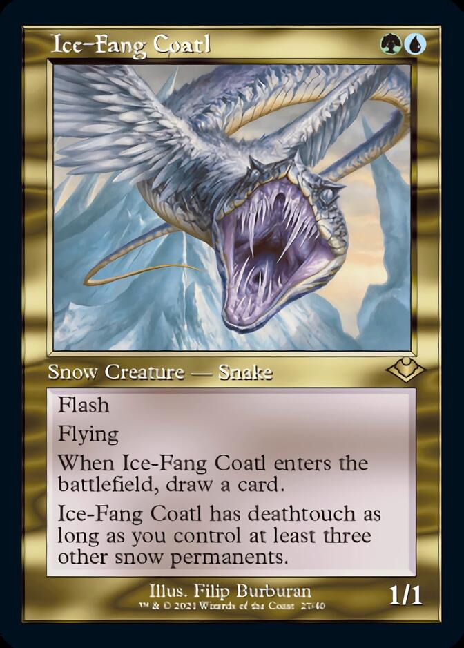 Ice-Fang Coatl (Retro Foil Etched) [Modern Horizons 2] | Silver Goblin