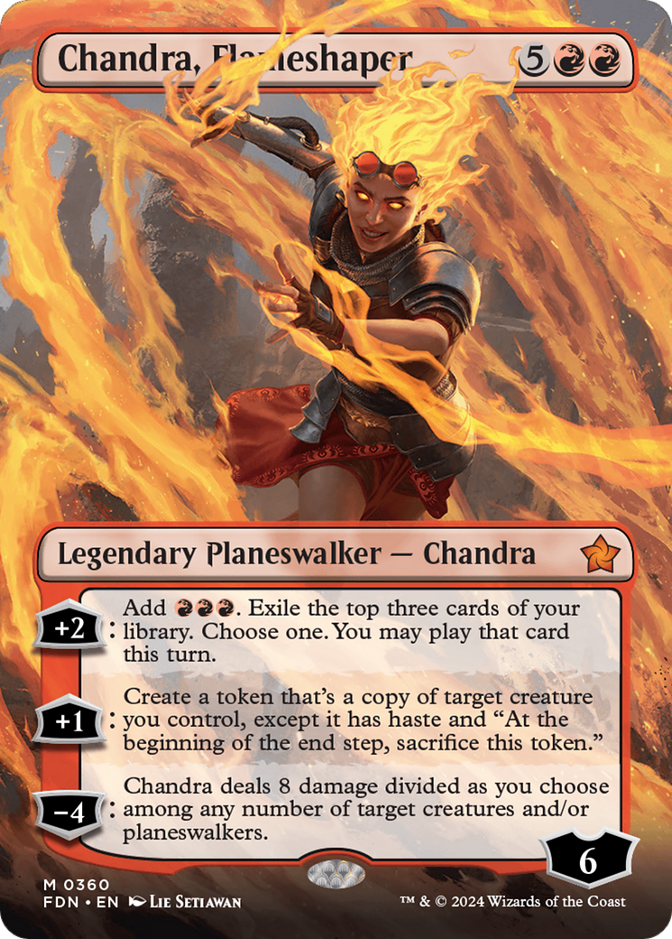 Chandra, Flameshaper (Borderless) [Foundations] | Silver Goblin