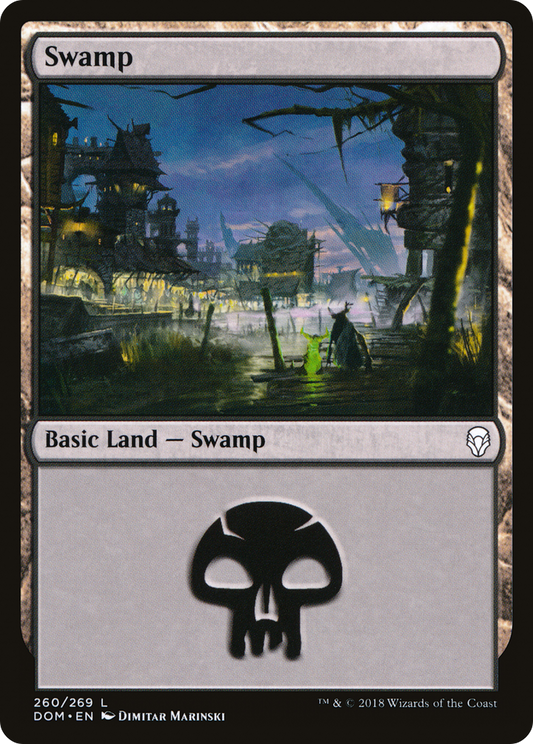 Swamp (260) [Dominaria] Foil