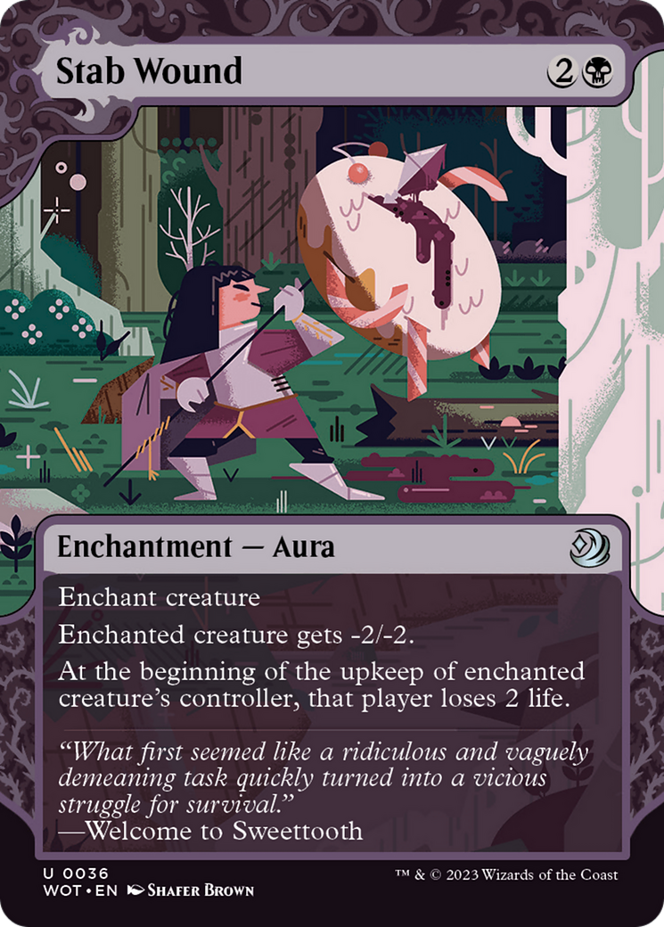 Stab Wound (Showcase) (036) Foil - Wilds of Eldraine: Enchanting Tales