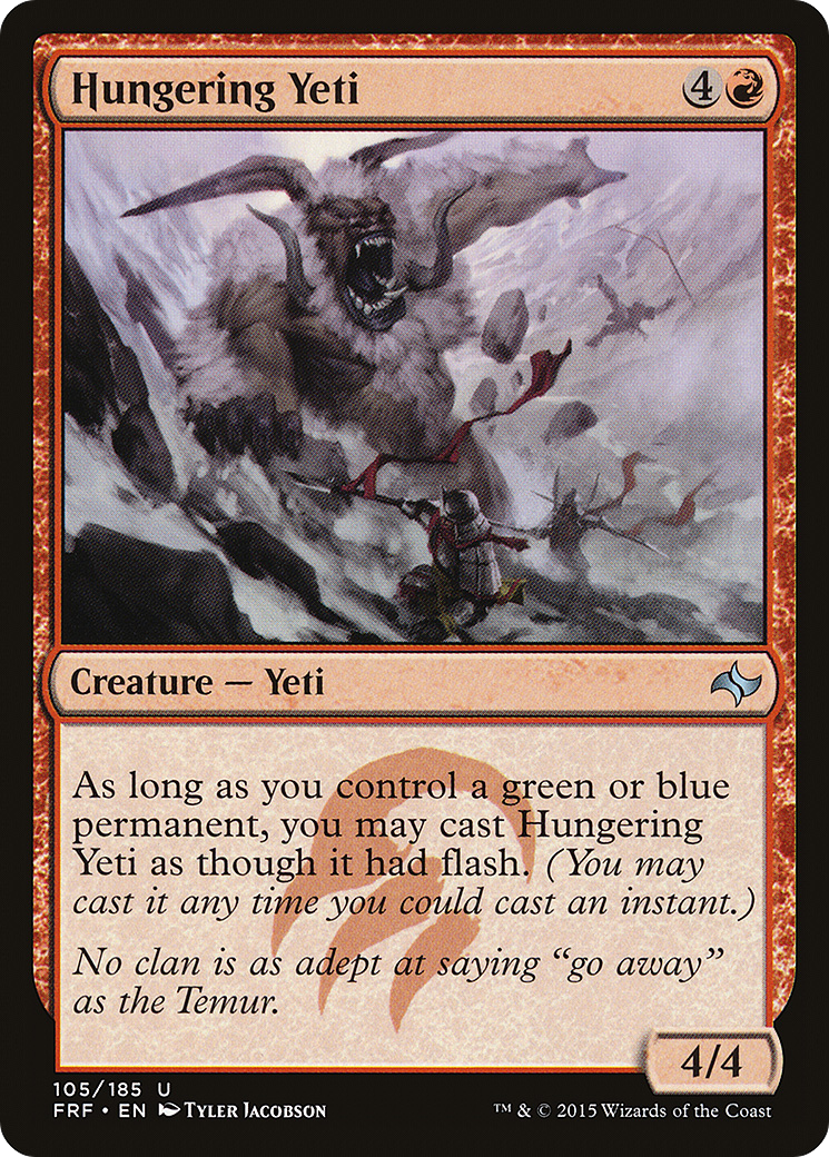 Hungering Yeti (105) Foil - Fate Reforged