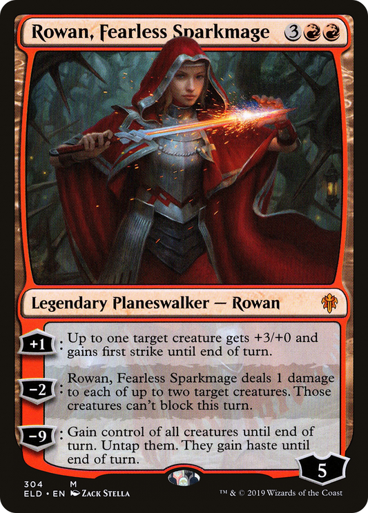 Rowan, Fearless Sparkmage [Throne of Eldraine] Foil