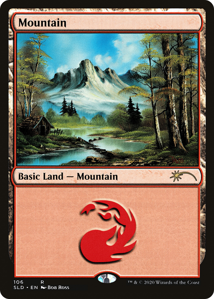 Mountain (Bob Ross) (106) Foil - Secret Lair Drop