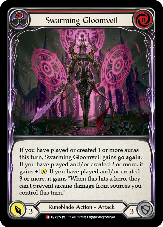 Swarming Gloomveil 1st Edition Rainbow Foil (EVR105) - Everfest | Silver Goblin