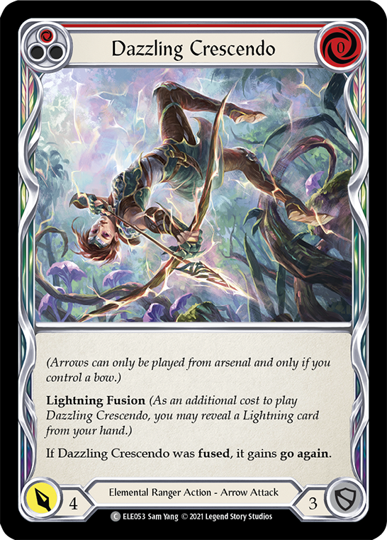 Dazzling Crescendo (Red) [ELE053] (Tales of Aria)  1st Edition Rainbow Foil | Silver Goblin