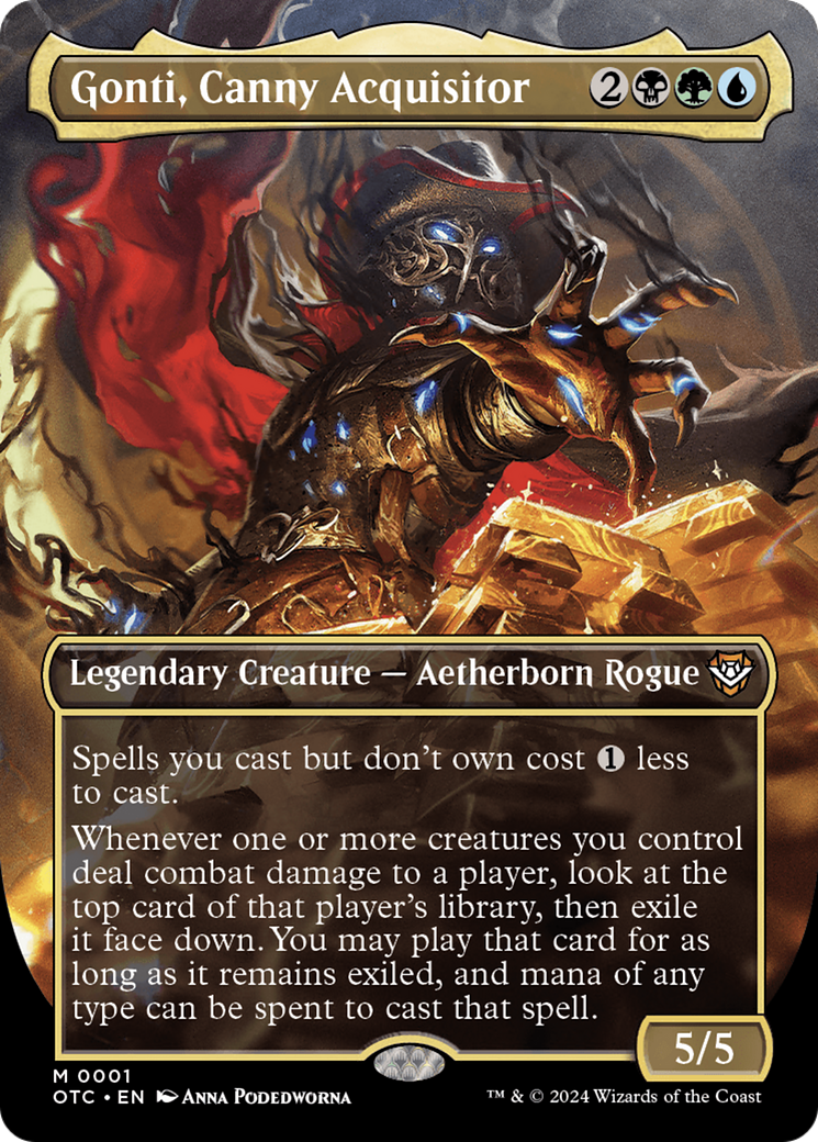 Gonti, Canny Acquisitor (Borderless) [Outlaws of Thunder Junction Commander] Foil