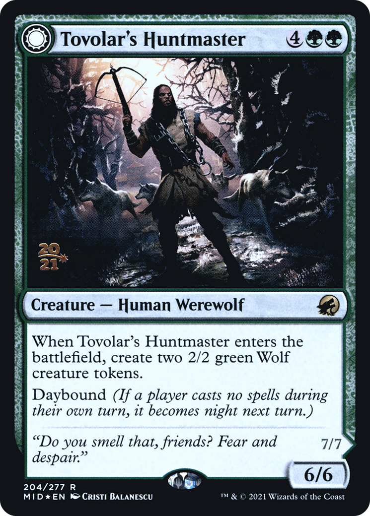 Tovolar's Huntmaster // Tovolar's Packleader (204s) Foil - Innistrad: Midnight Hunt Promos