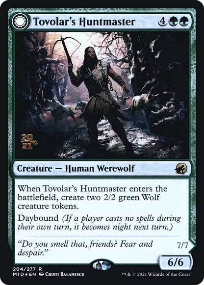Tovolar's Huntmaster // Tovolar's Packleader (204s) Foil - Innistrad: Midnight Hunt Promos