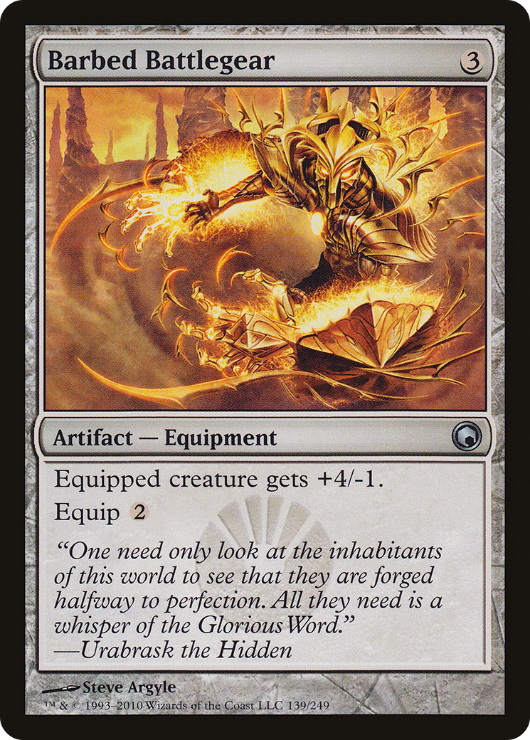 Barbed Battlegear (139) Foil - Scars of Mirrodin