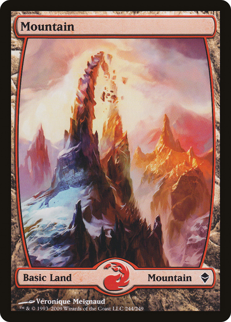Mountain – Full Art (244) Foil - Zendikar