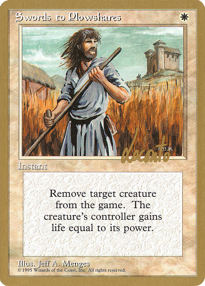 Swords to Plowshares (Michael Loconto) [Pro Tour Collector Set] | Silver Goblin