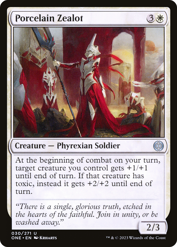 Porcelain Zealot (030) - Phyrexia: All Will Be One