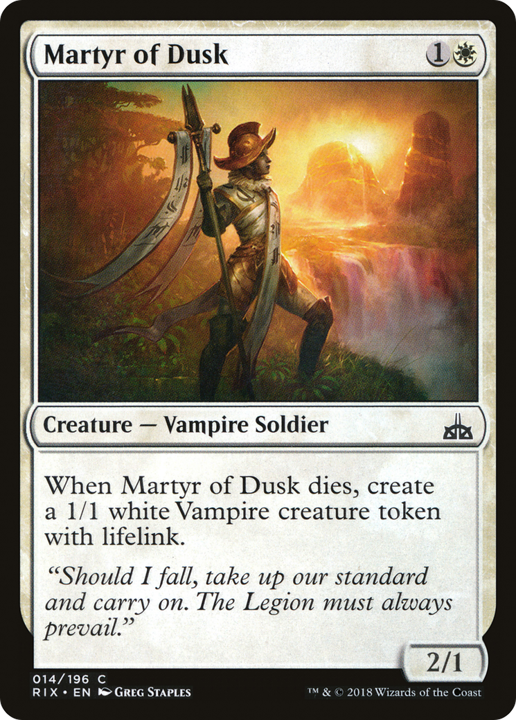 Martyr of Dusk (014) Foil - Rivals of Ixalan