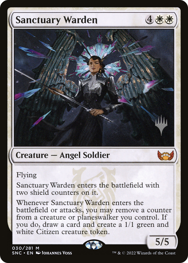 Sanctuary Warden (Promo Pack) [Streets of New Capenna Promos] | Silver Goblin