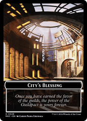 City's Blessing // Zombie Double-Sided Token [Murders at Karlov Manor Commander Tokens] | Silver Goblin