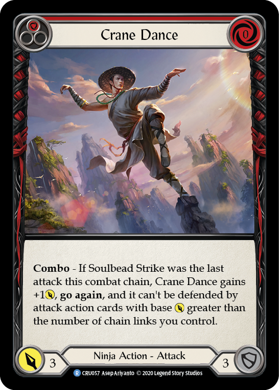 Crane Dance (Red) [CRU057] (Crucible of War)  1st Edition Rainbow Foil | Silver Goblin