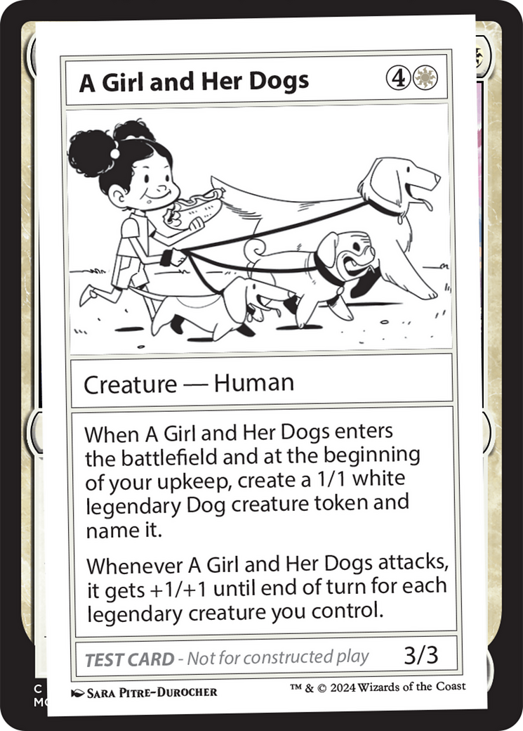 A Girl and Her Dogs [Mystery Booster 2 Playtest Cards] | Silver Goblin